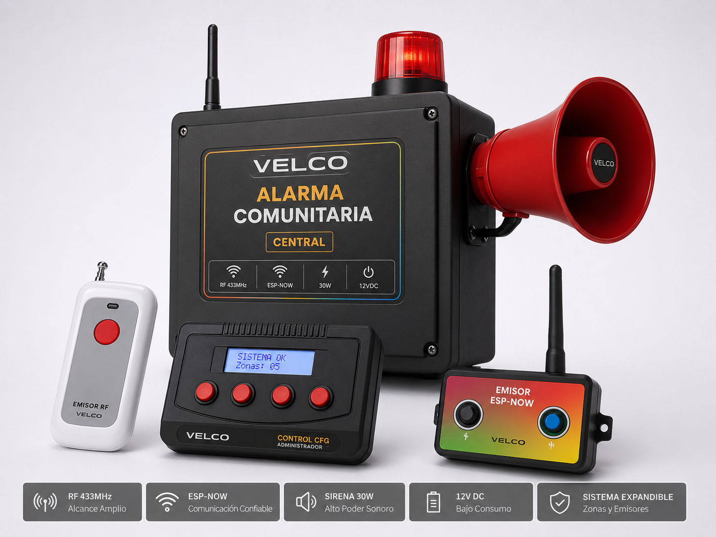 Sistema de alarma comunitaria VELCO